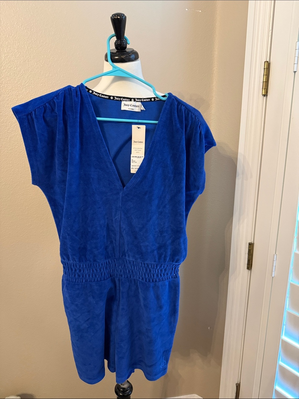 Juicy Couture Cobalt Blue Terry Short Romper